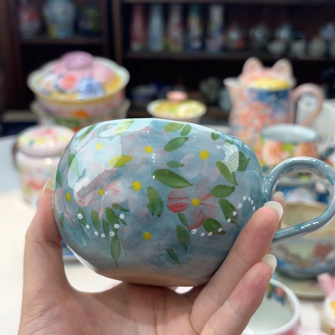 景德镇手绘高温釉下彩陶瓷茶具