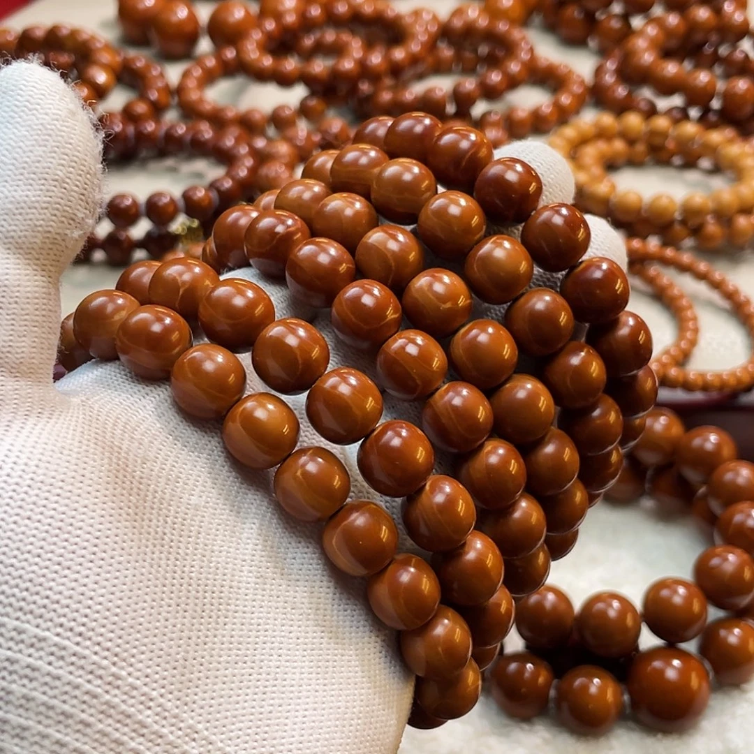 起***运手串/手链橄榄核1.18老型小孔径0.1孔径鸡血红