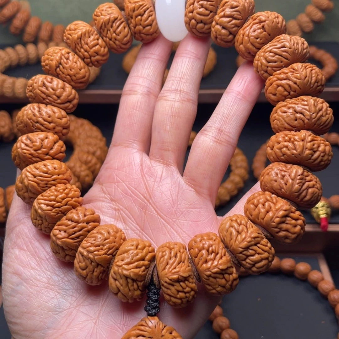 桃核手串22麒麟纹