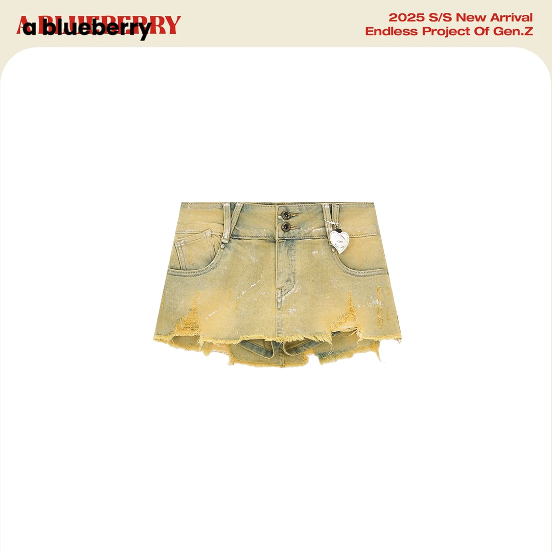 ablueberry复古烫金短裙BL3310796