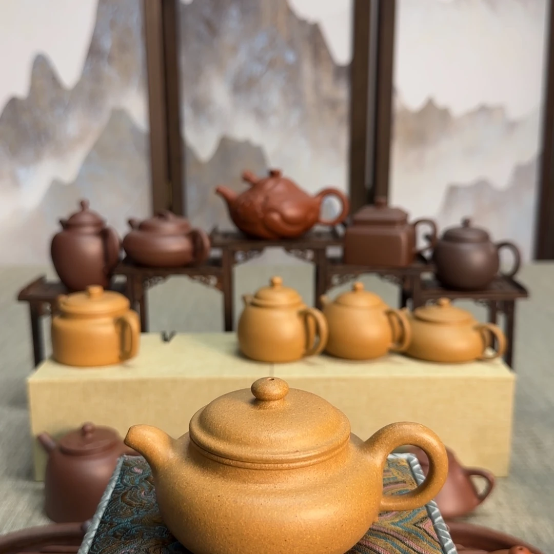 用***3茶壶紫砂黄金段景舟仿古