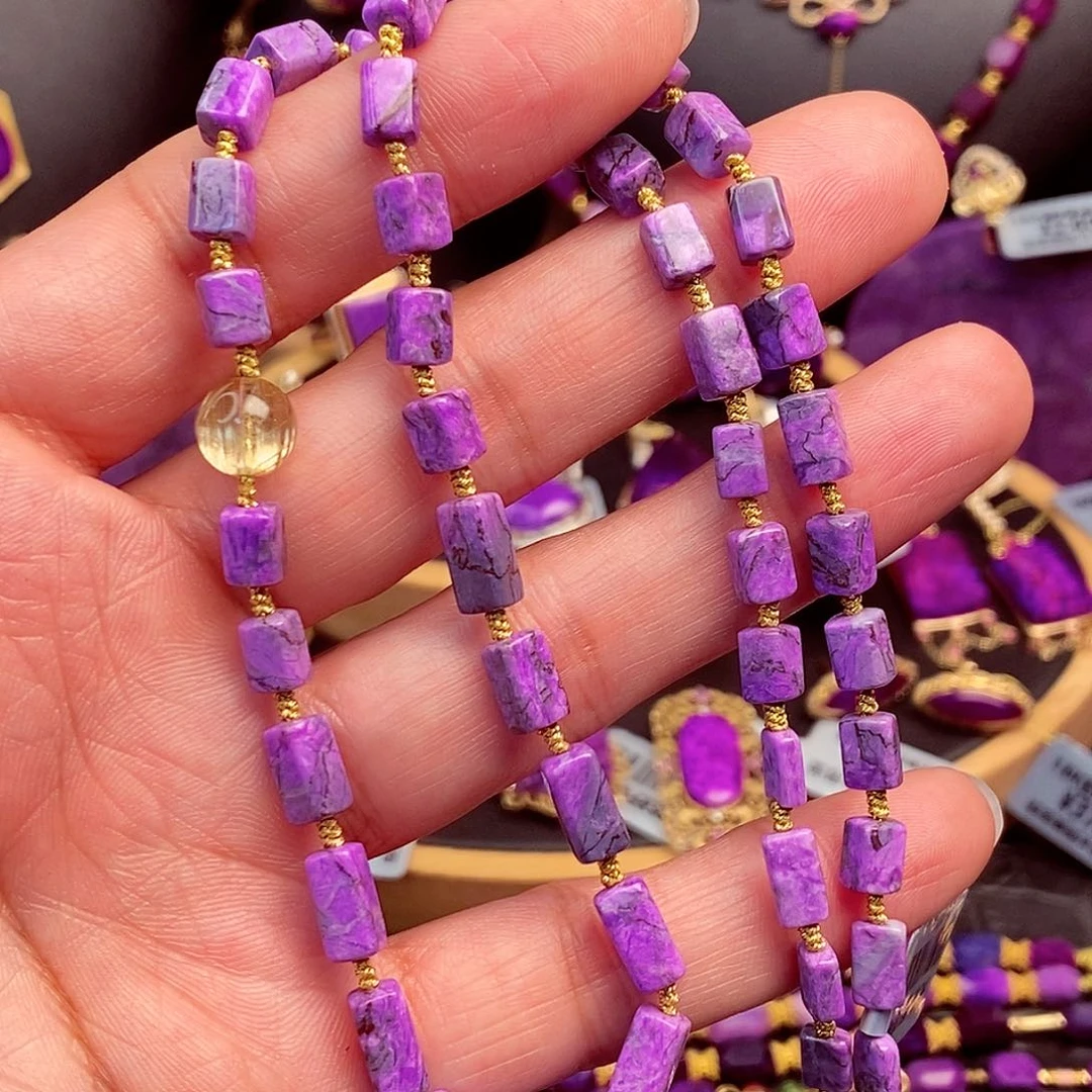 苏纪石（舒俱来）项链18K金镶嵌