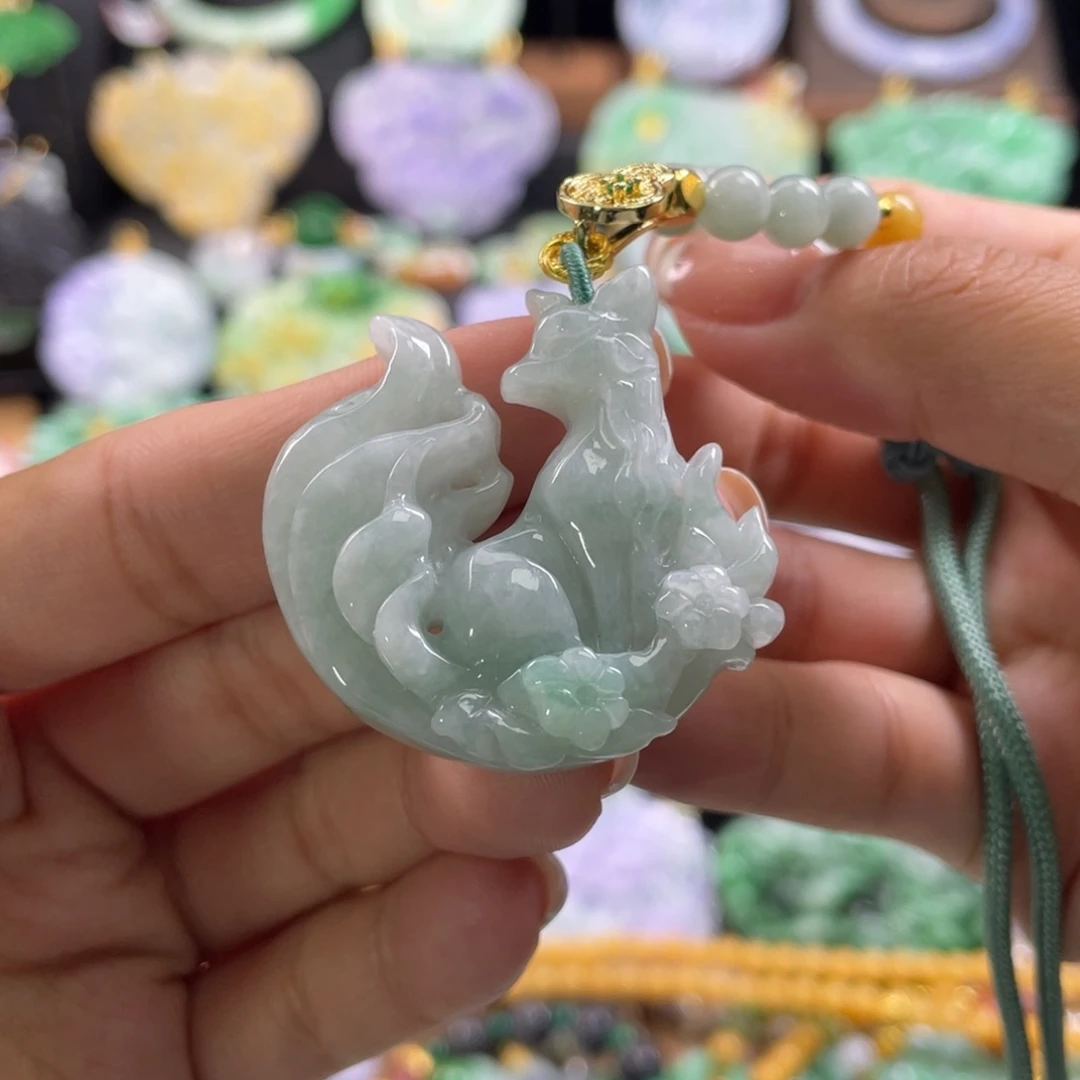 翡翠未镶嵌颈饰代编织