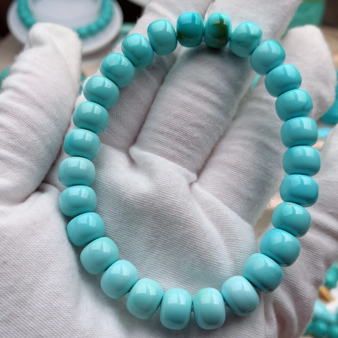 绿松石珠宝奇石未镶嵌9mm