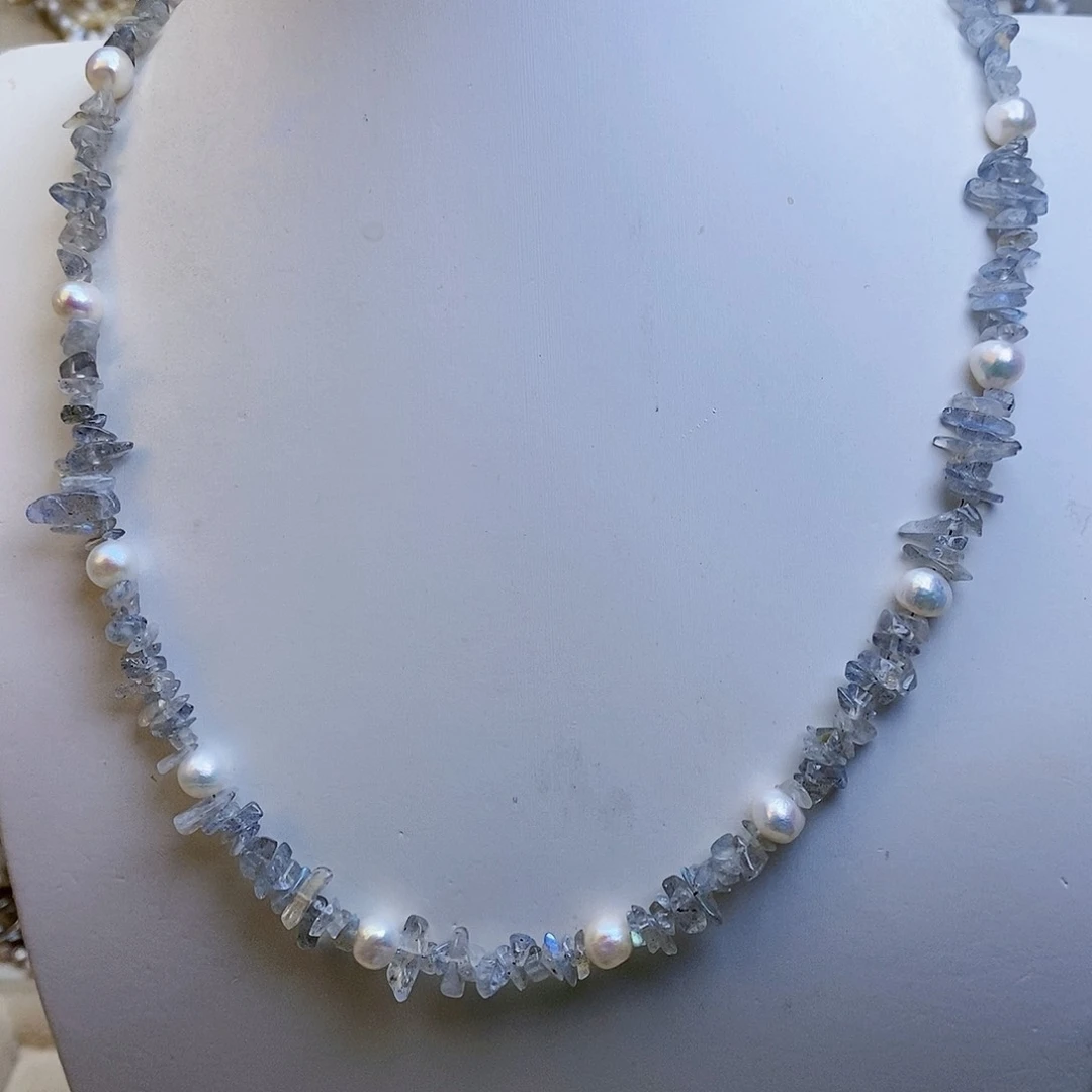 淡水珍珠颈饰银S925镶嵌