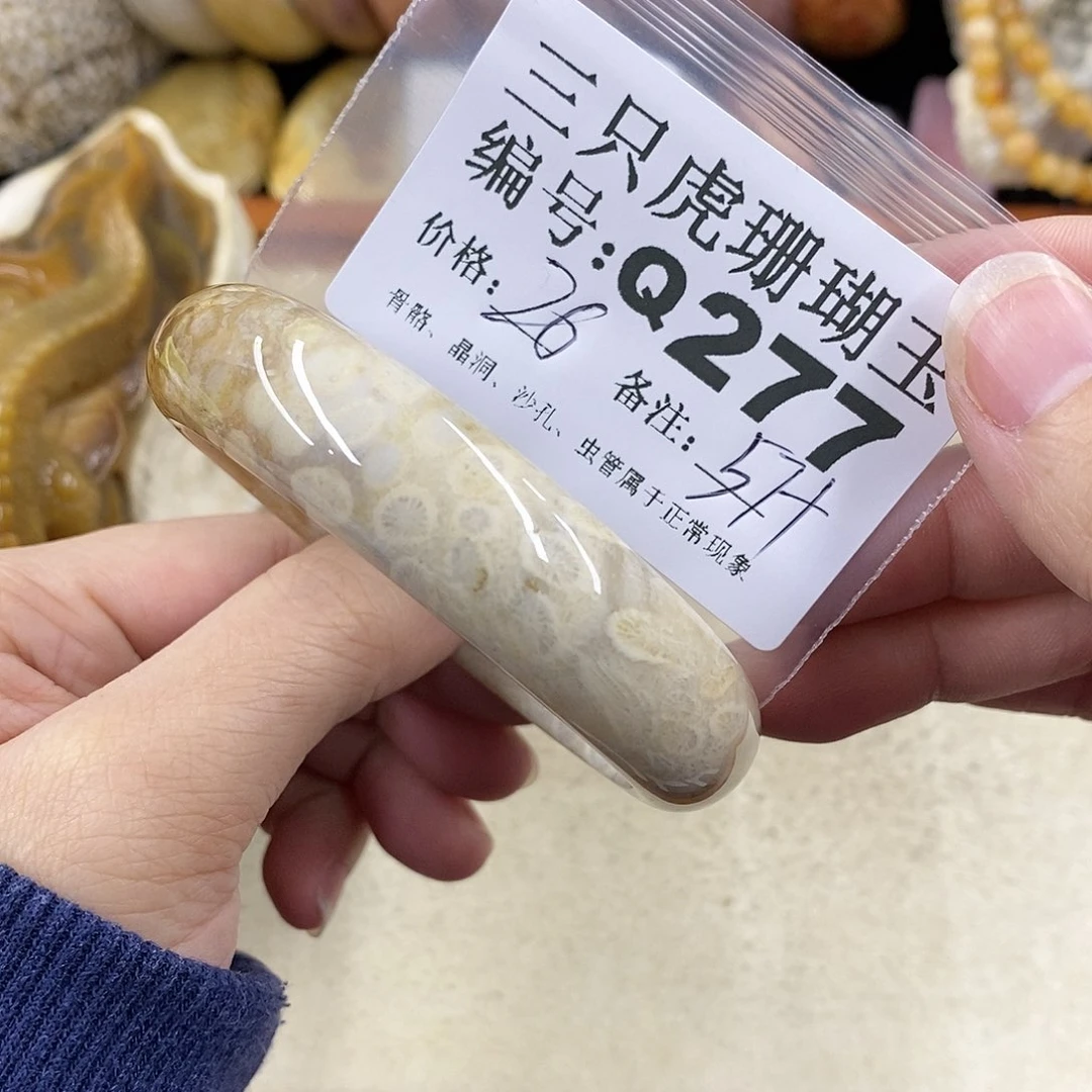 硅化珊瑚（珊瑚玉）1未镶嵌月**鸿