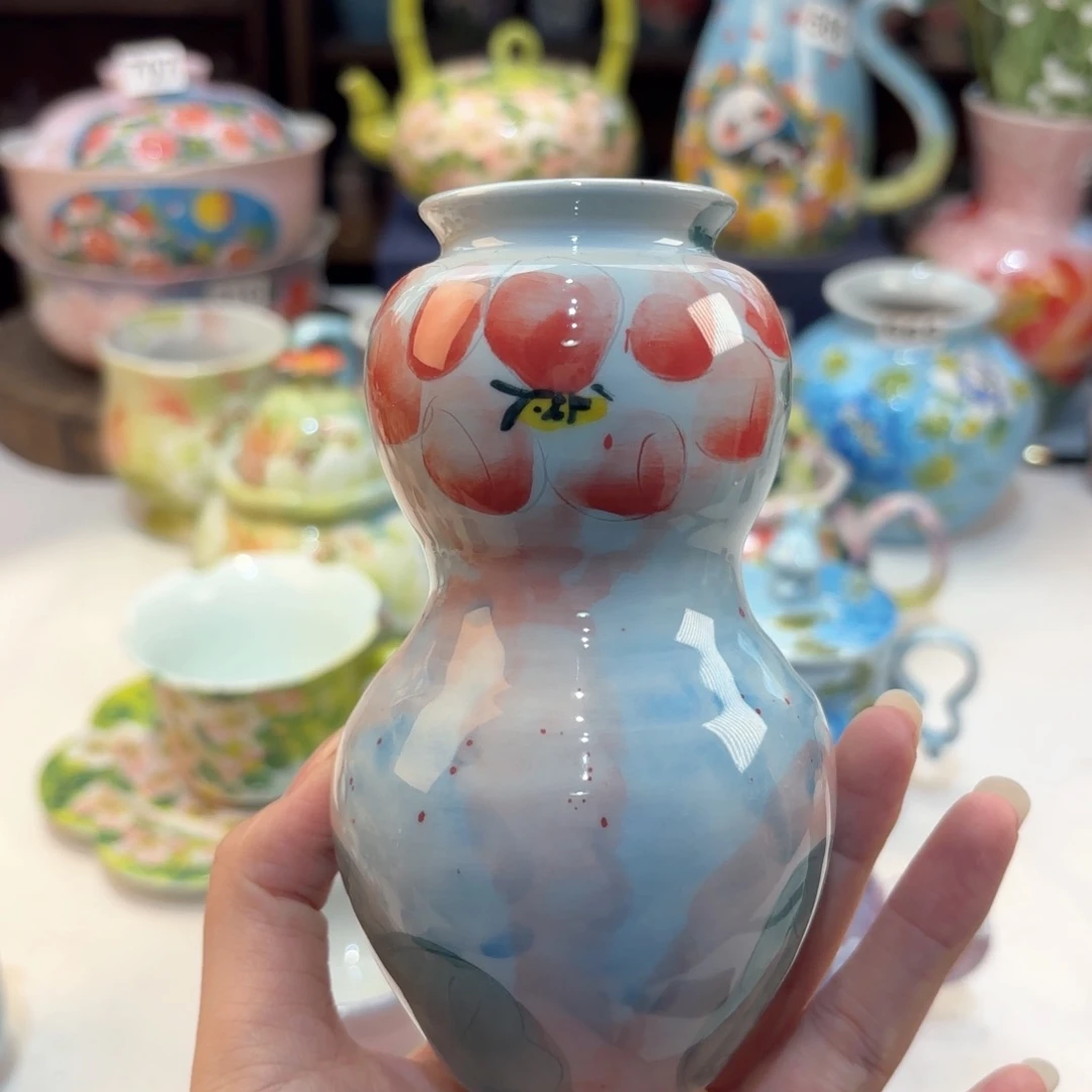 景德镇手绘高温釉下彩陶瓷茶具