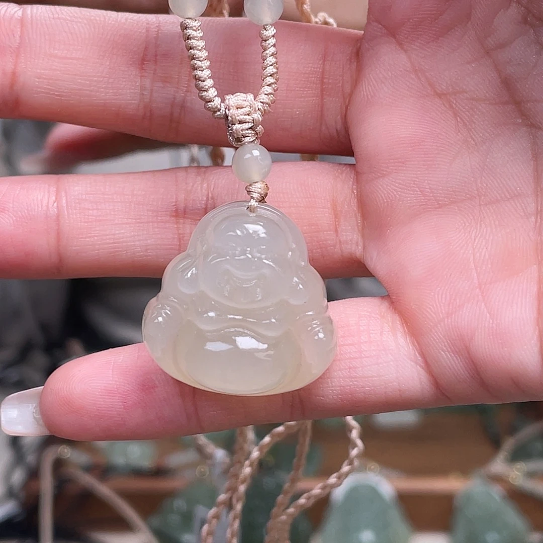 和田玉未镶嵌颈饰25佛