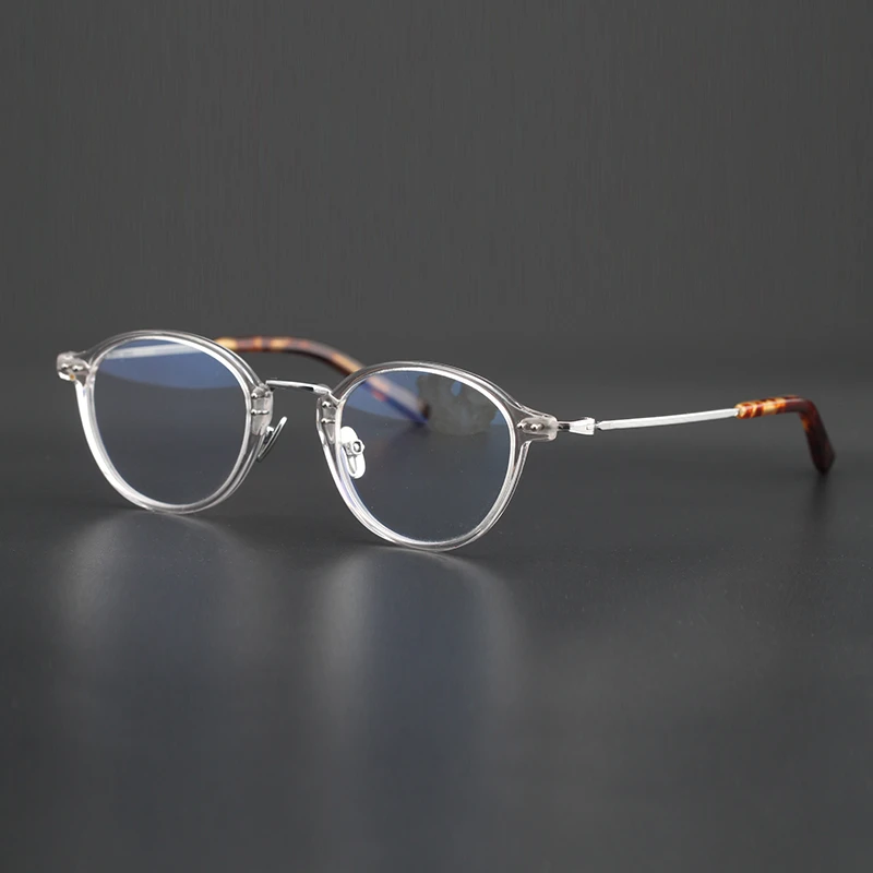 小脸眼镜近视眼睛框男超轻纯钛眼镜架配高度近视小框透明框架1082