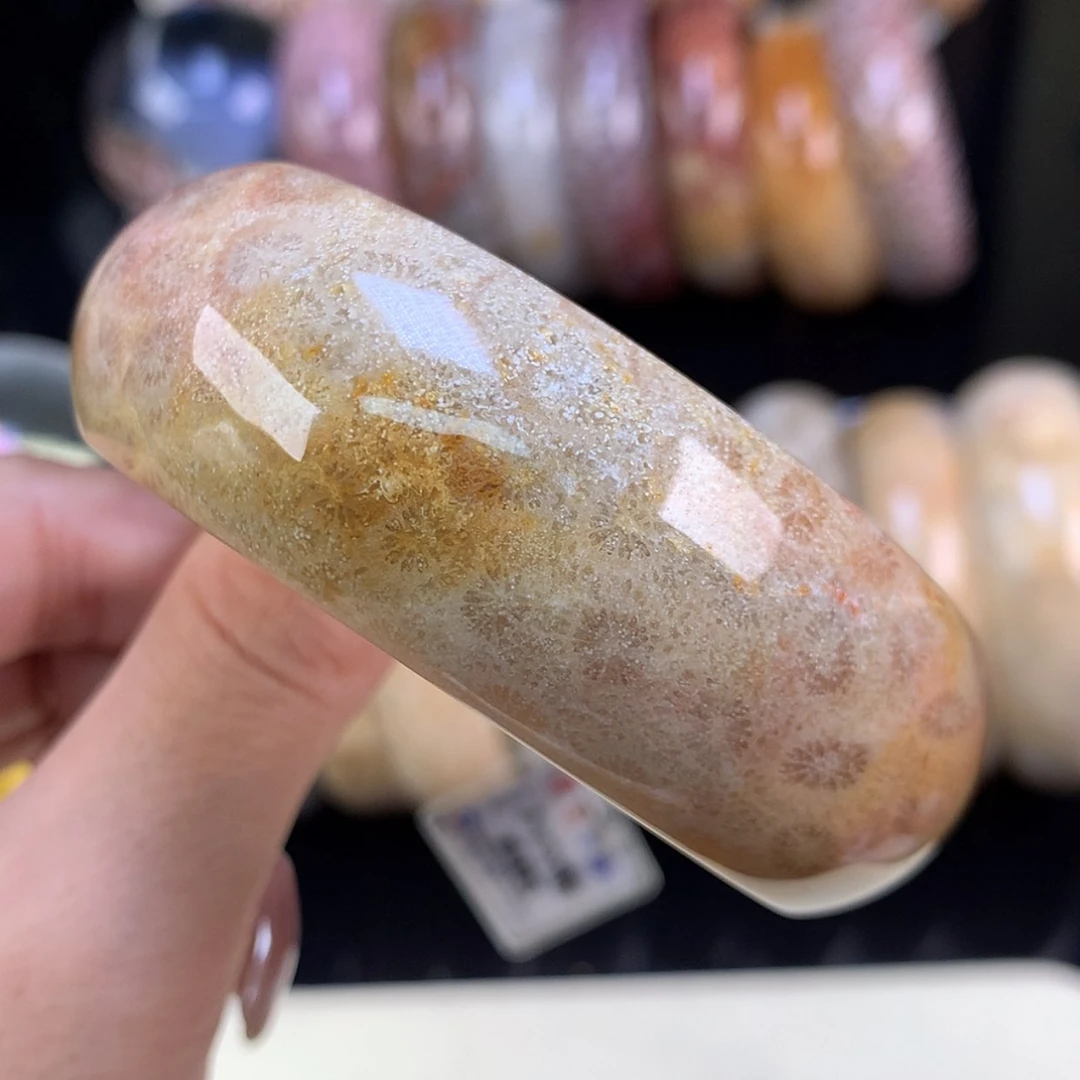 【闪购商品】颈饰未镶嵌硅化珊瑚（珊瑚玉）福利手镯54.7（9号）