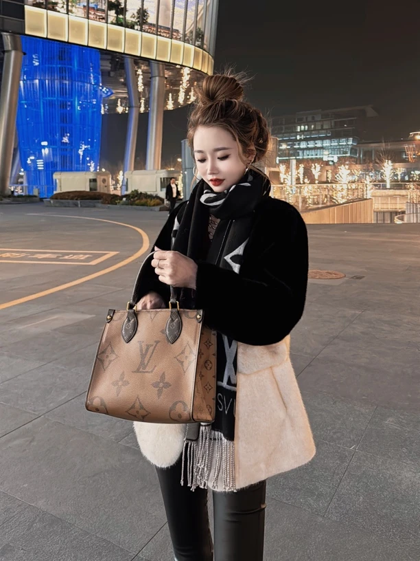 【茹哥】黑白拼色中长款外套