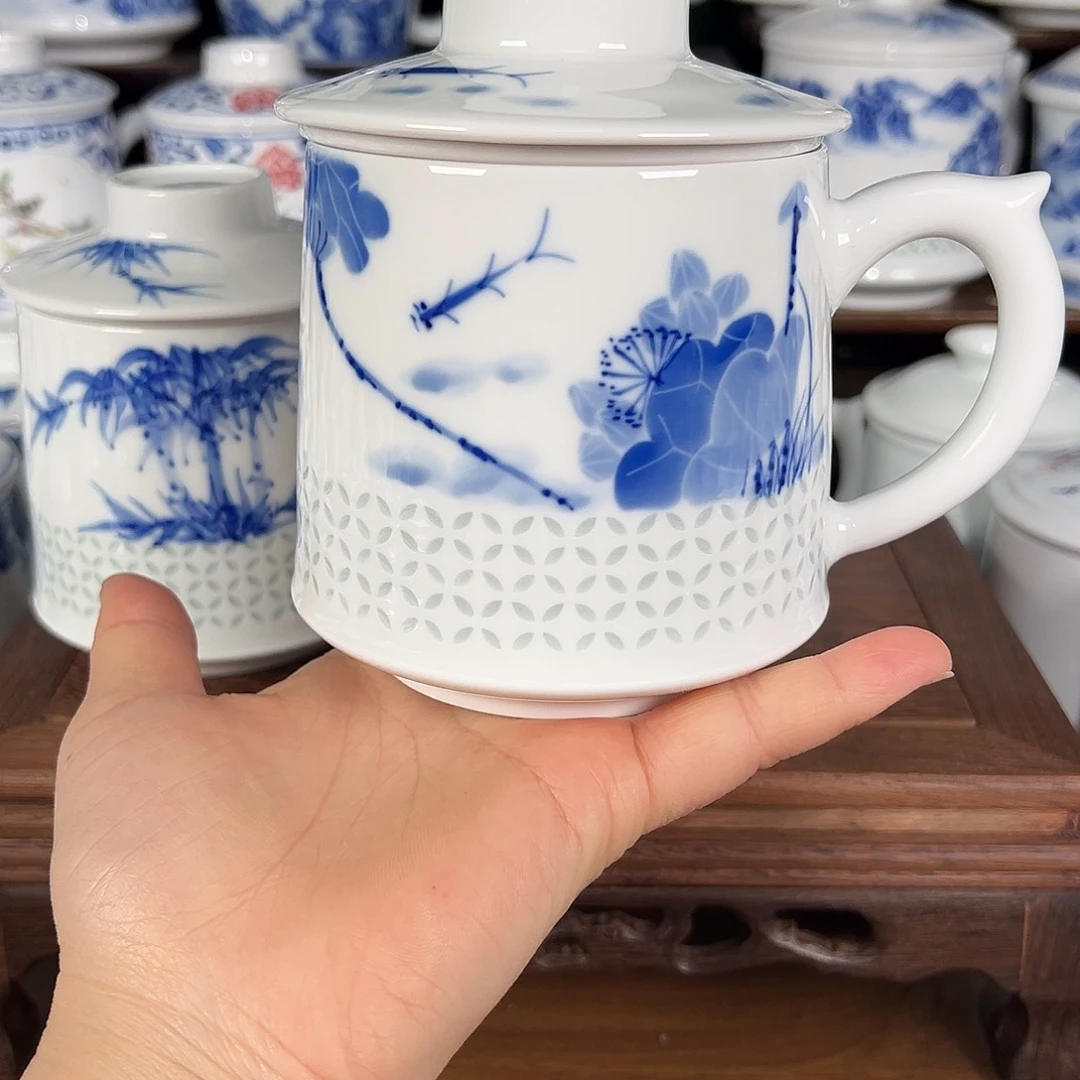 景德镇高温陶瓷办公杯家用