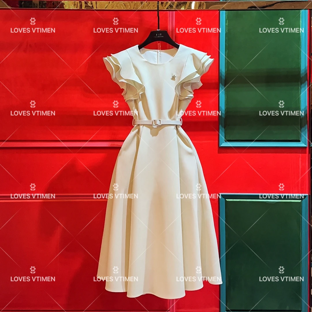 【vian专属】夏季丨设计师款优雅气质显瘦法式收腰连衣裙LOVES-A648