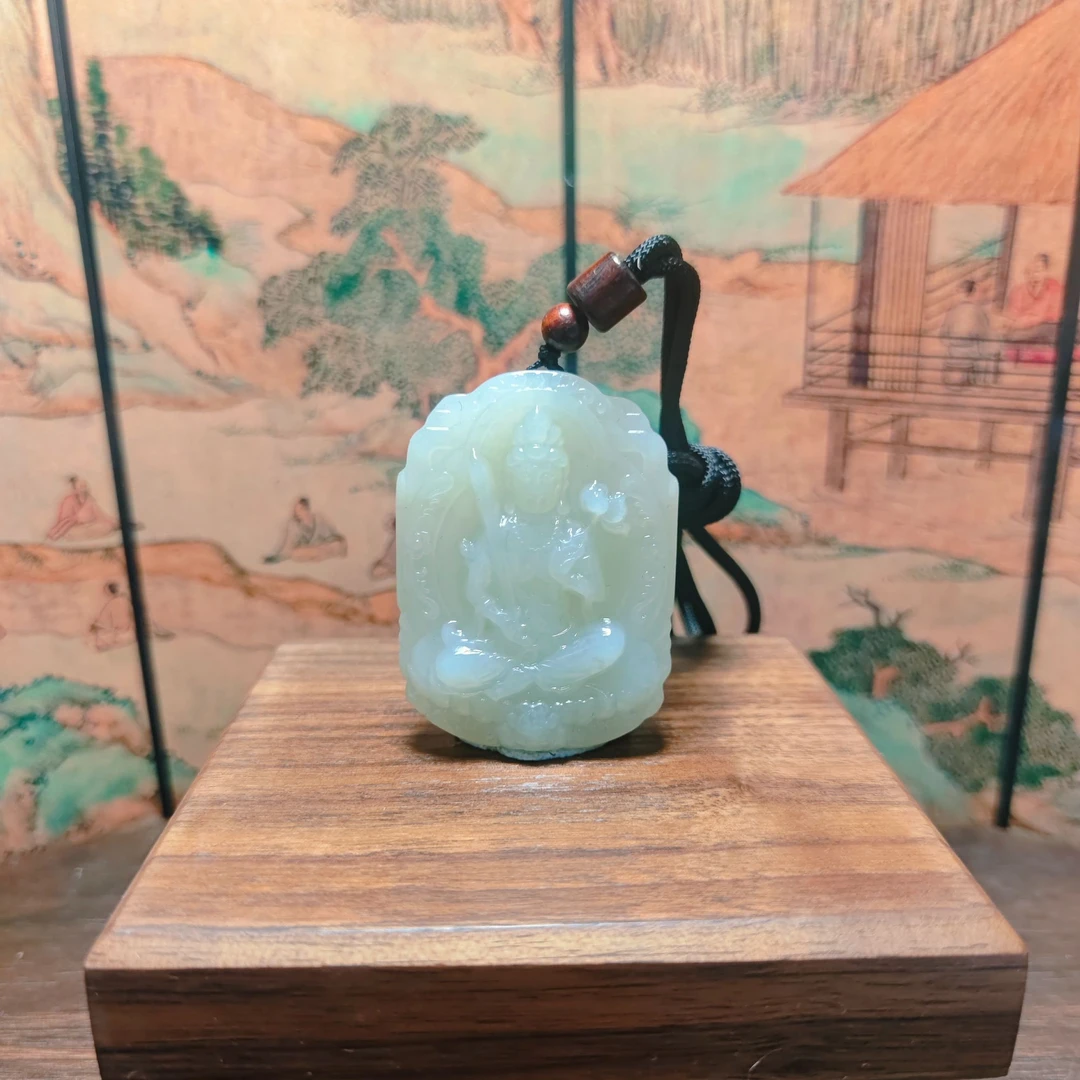 A和田玉虚空藏吊坠（牛、虎）0417