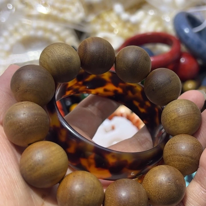 大果紫檀（缅甸花梨）加宽豹纹手镯