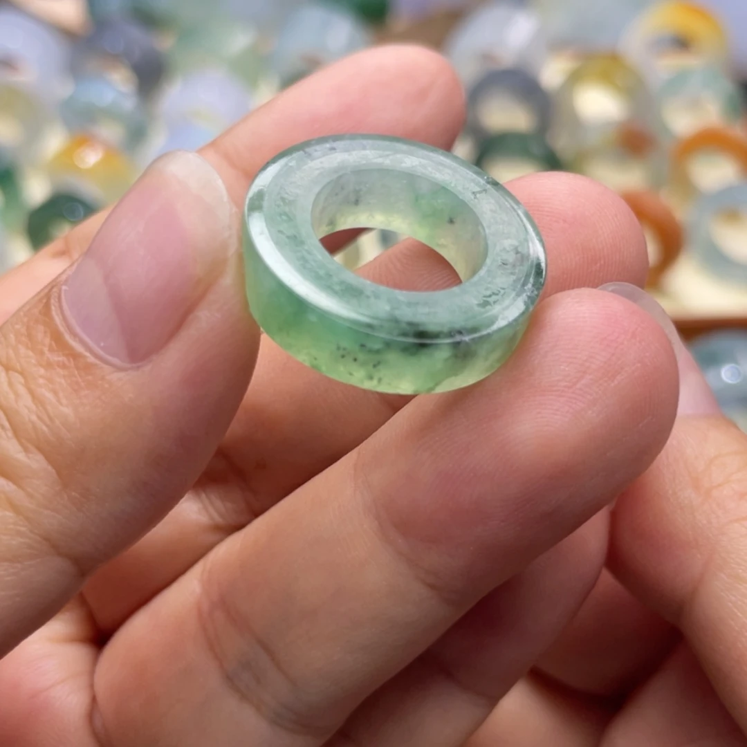 【闪购商品】定制翡翠未镶嵌天然翡翠5-13冰绿乌鸡