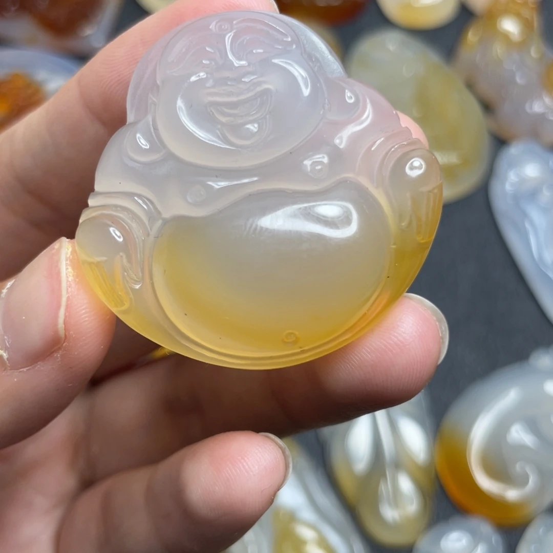 小***鱼玛瑙/玉髓未镶嵌颈饰