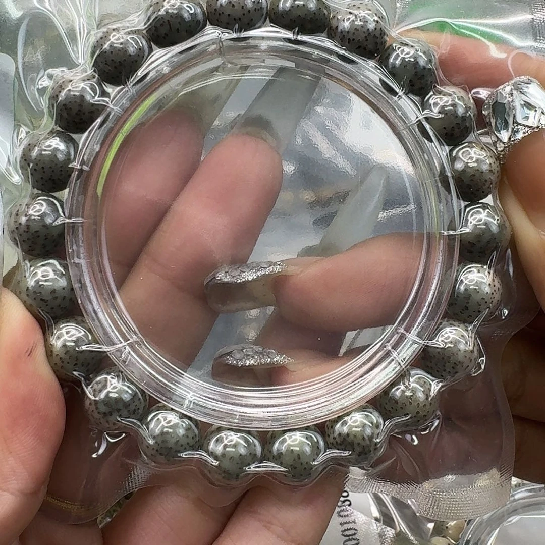 手串星月菩提330传说绿冰星月菩提10圆单圈