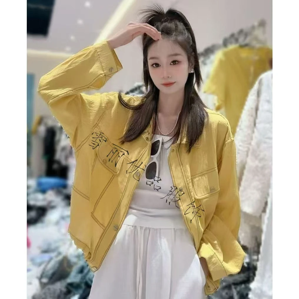 2025夏季韩版设计感明线装饰外套女新款休闲百搭气质上衣夹克