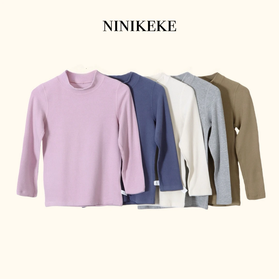 【妮妮珂珂】2025秋冬儿童姜暖绒保暖高领打底衫3207