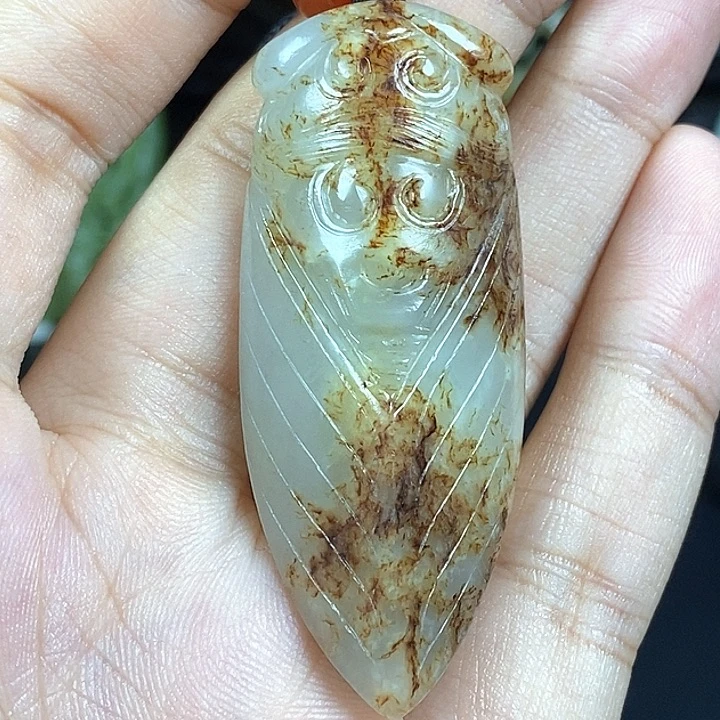 和田玉未镶嵌挂件面**实