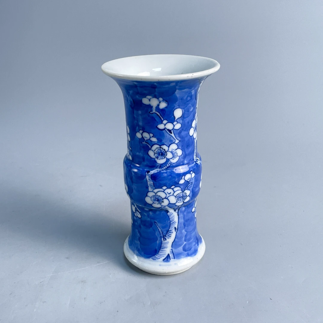 M25IC001066 - 清光绪青花冰梅纹花觚