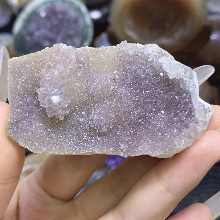 未镶嵌珠宝半成品紫晶奇石矿标