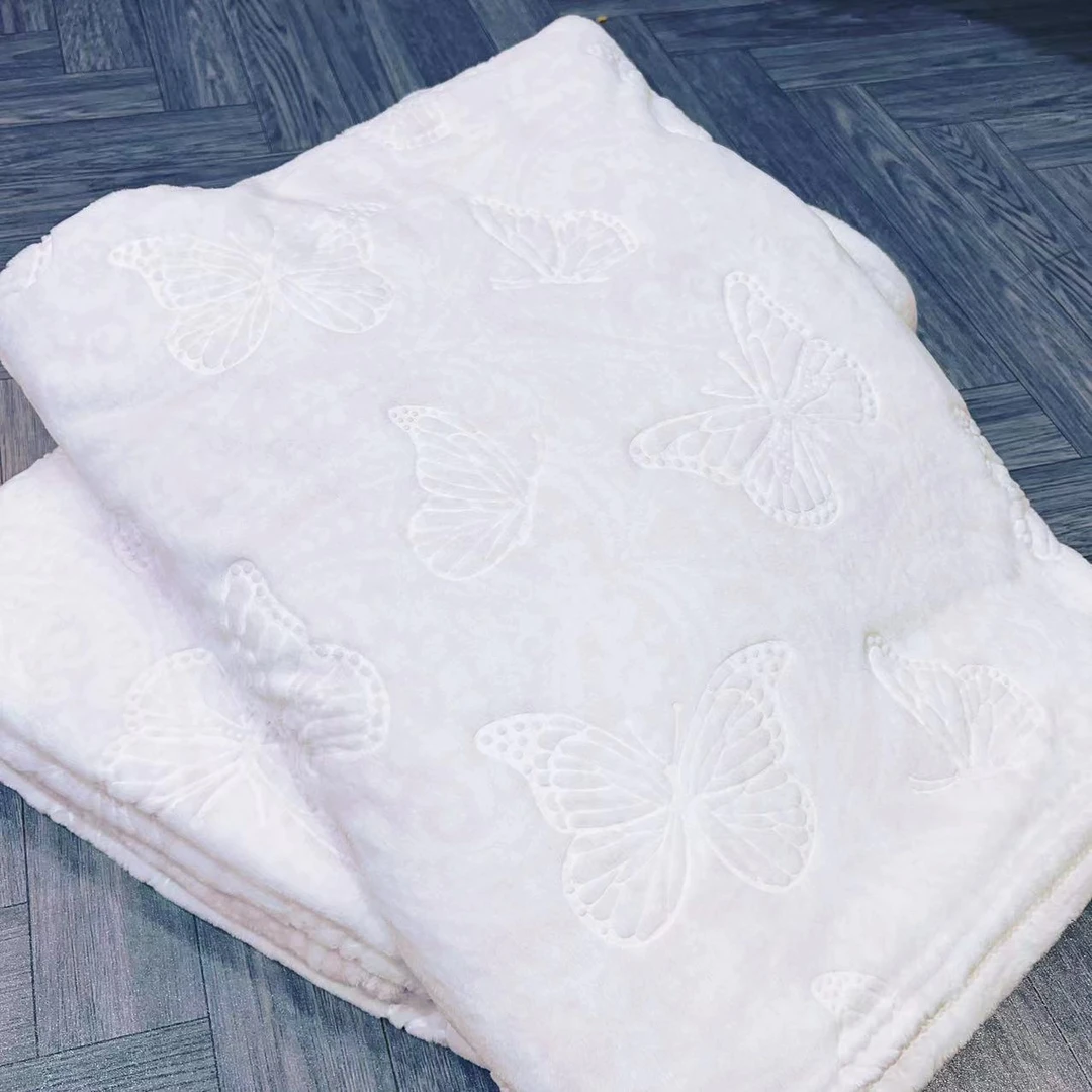 【宠粉浮力】重磅高克重提花拉舍尔休闲毯-/2.2m*2.4m 不挑色