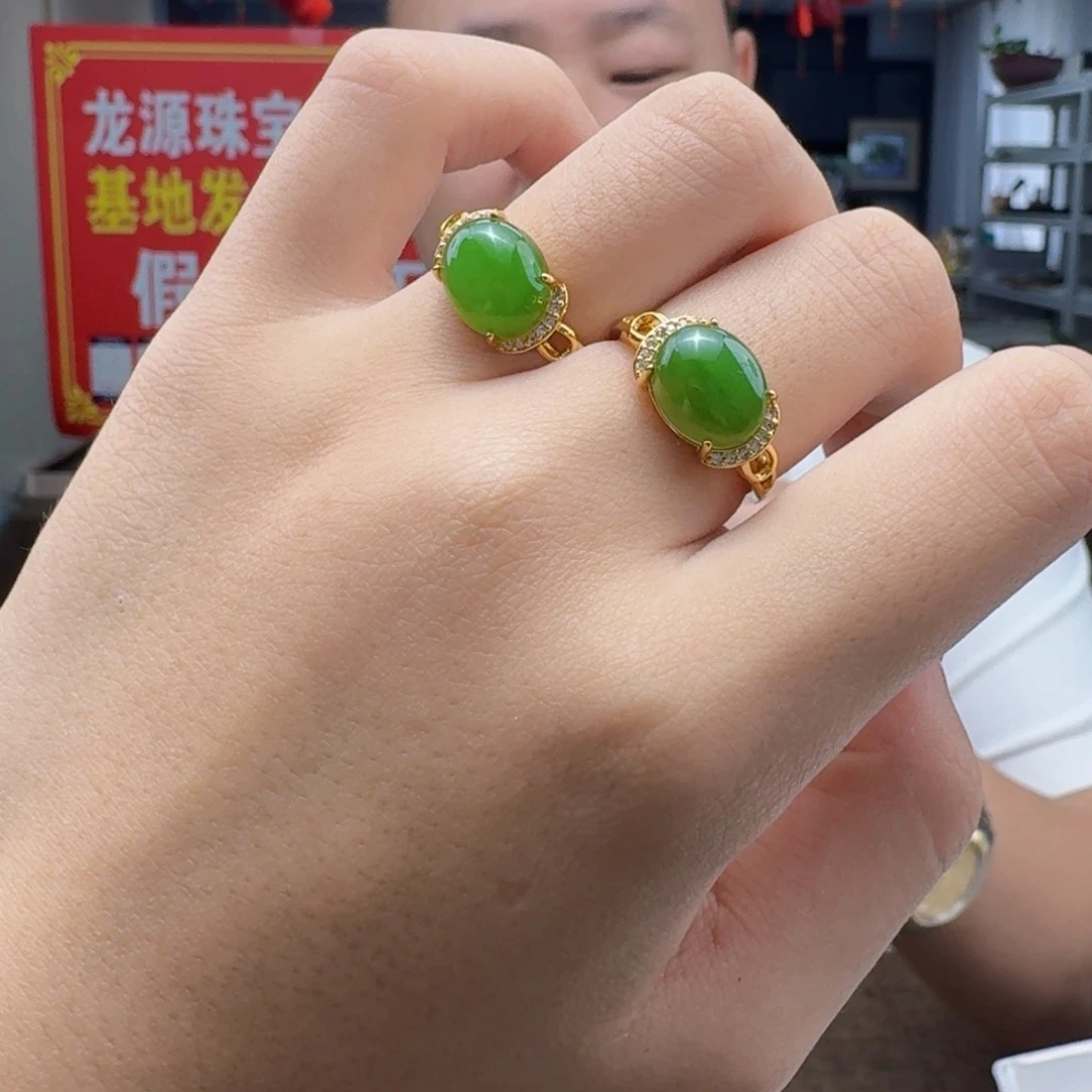 银S925镶嵌和田玉耳饰多样性发货拍一发一
