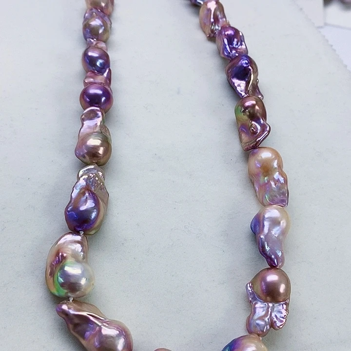 颈饰银S925镶嵌淡水珍珠铭*