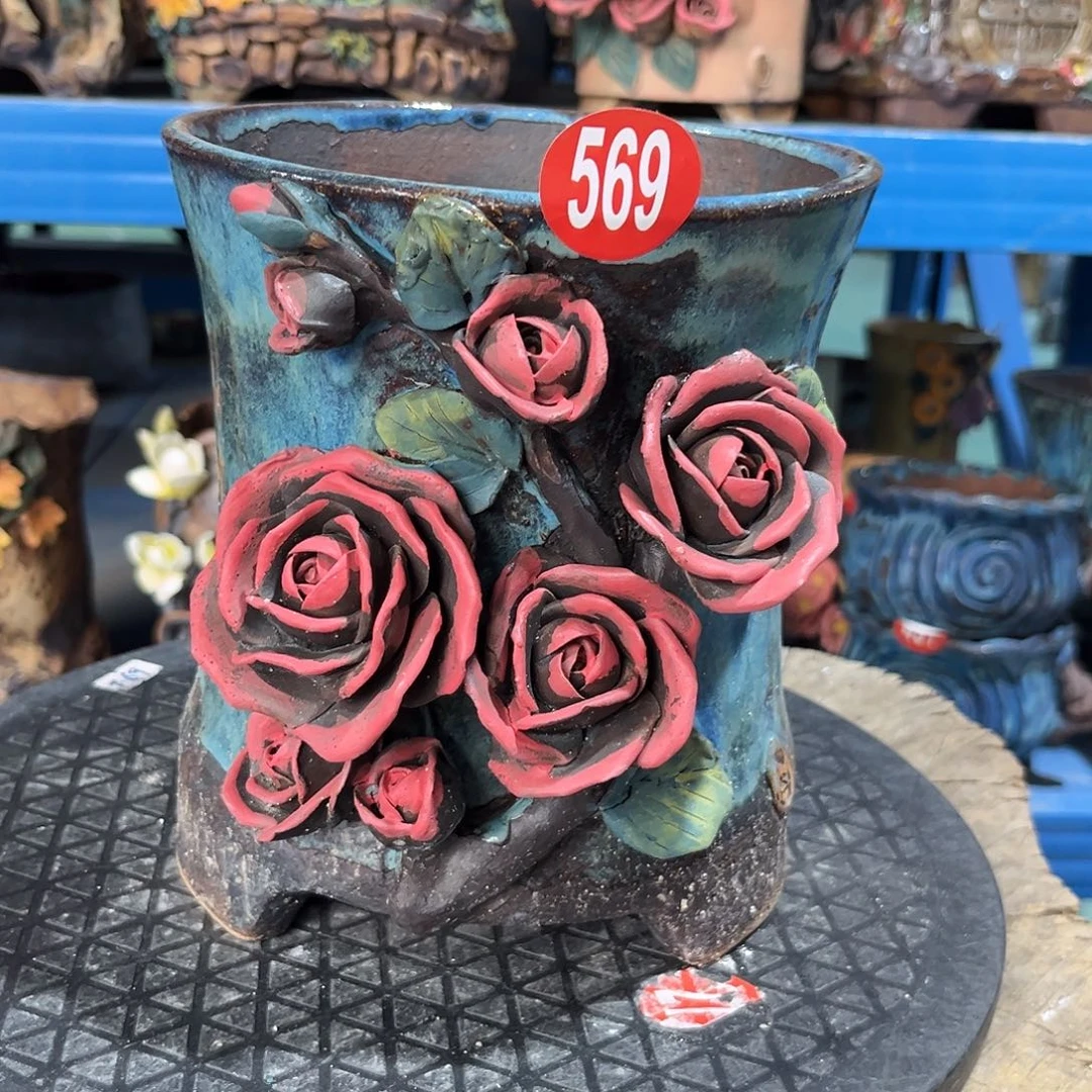 微瑕569 号陶然花器手工花盆