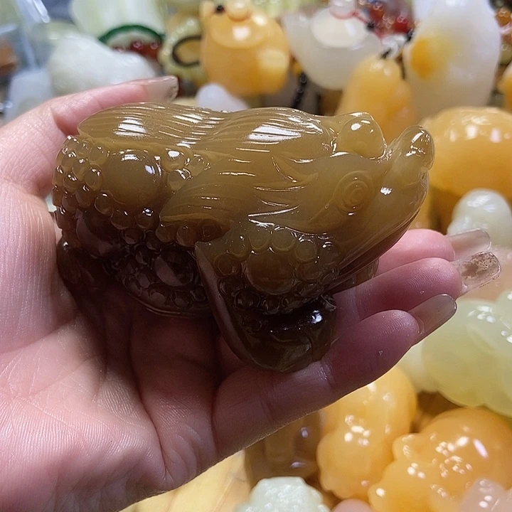 完全开放手把件金蟾