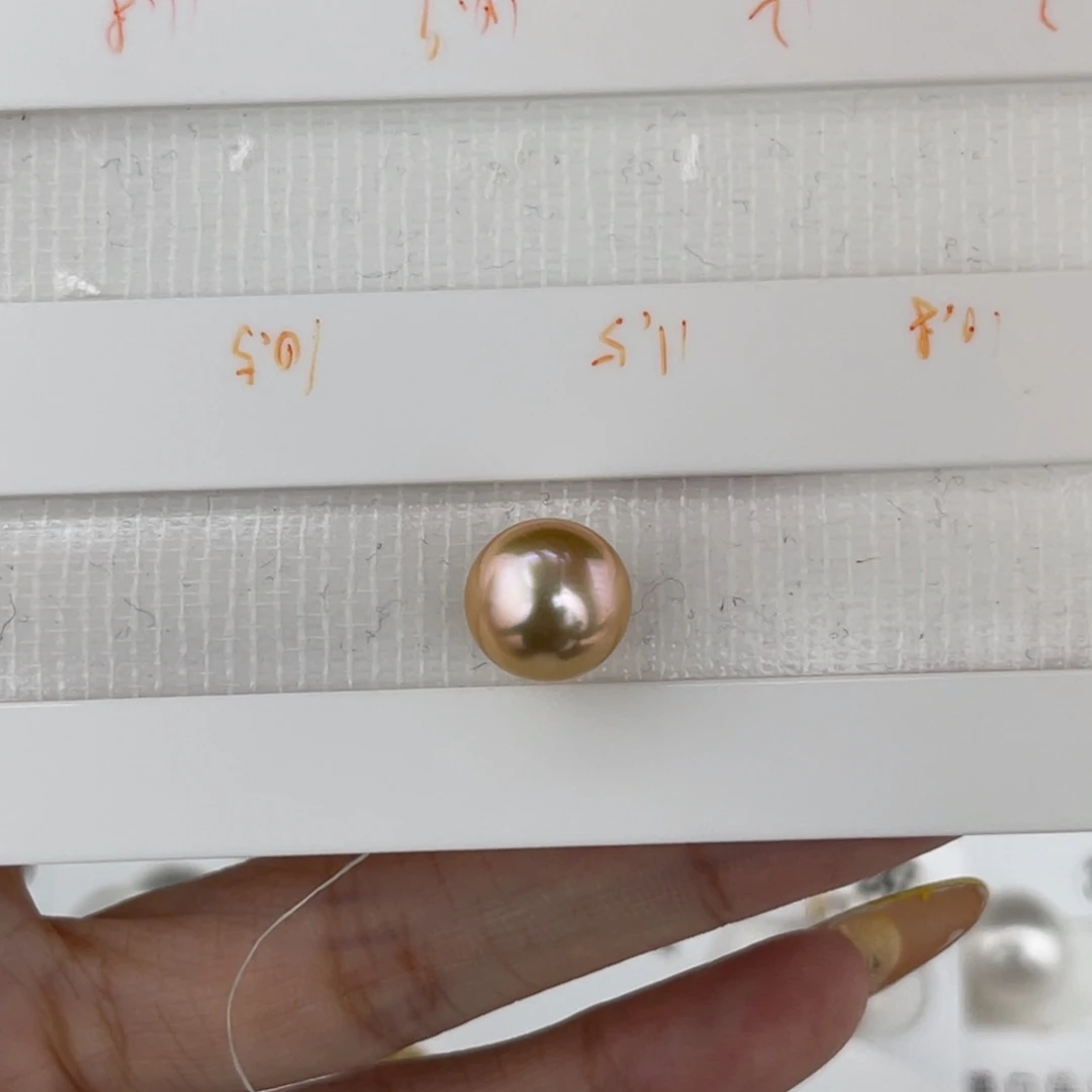 未镶嵌海水珍珠裸珠金珠10.5mm