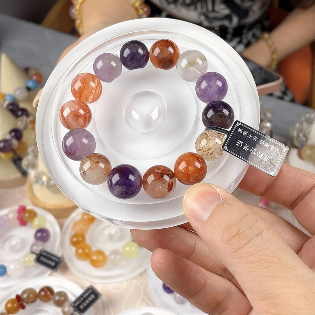 银S925镀金镶嵌手链水晶