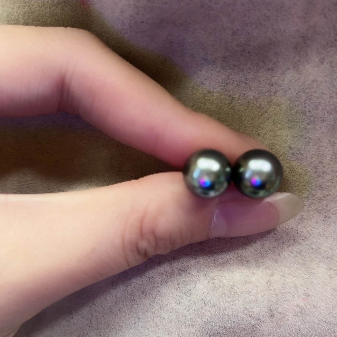 银S925镶嵌耳饰海水珍珠