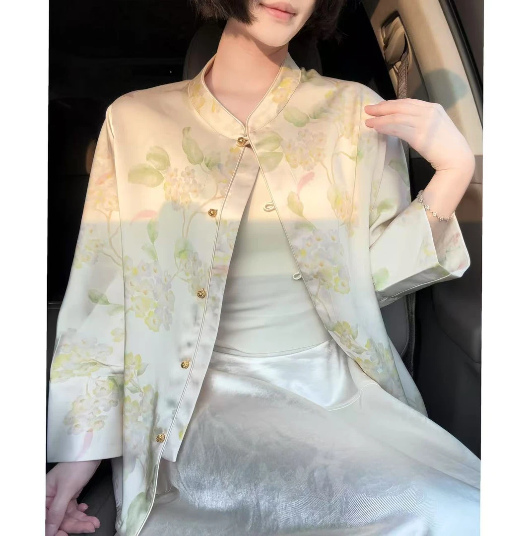 【春风十里】双面穿防晒外套显白上衣气质开衫女装长袖宽松新中式