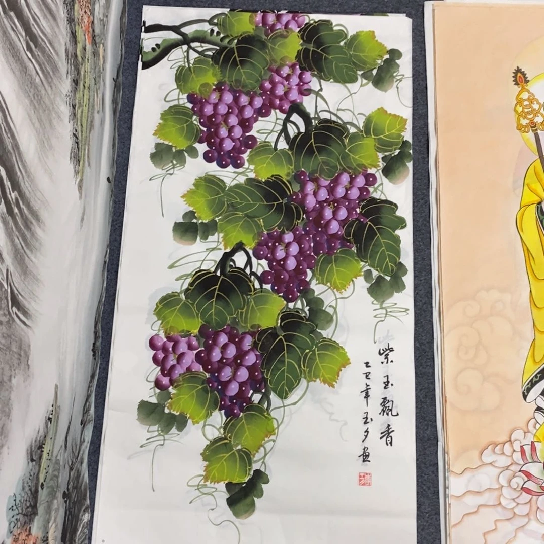 国画尺寸100✖️50三尺精品手绘画