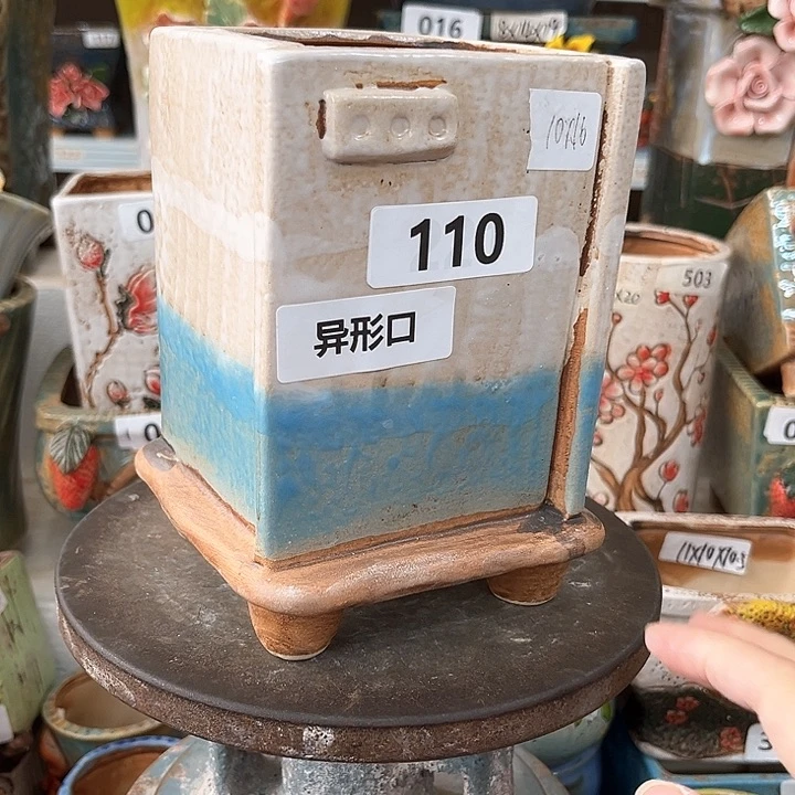 紫砂花盆粗陶材质多肉花盆