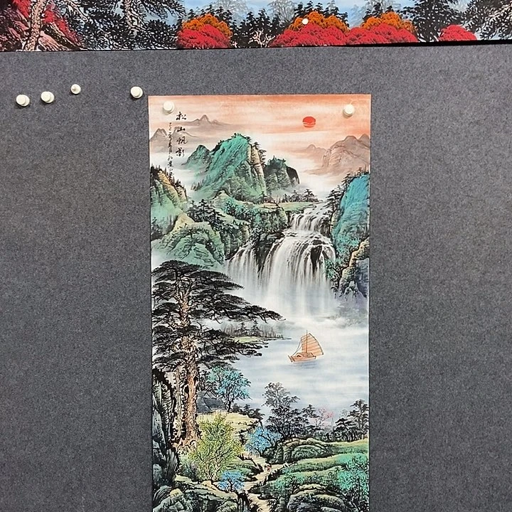 国画四尺山水一副
