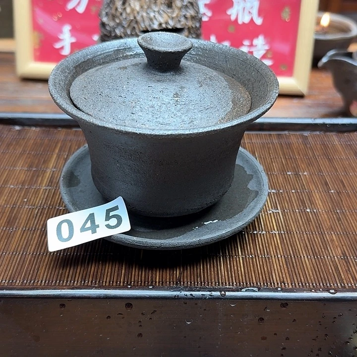 纯手工制作粗陶茶具