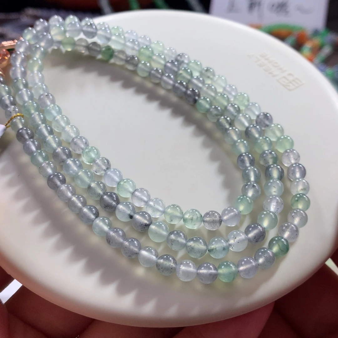 翡翠未镶嵌颈饰翡翠高冰冰波清冷色系卡4.80+