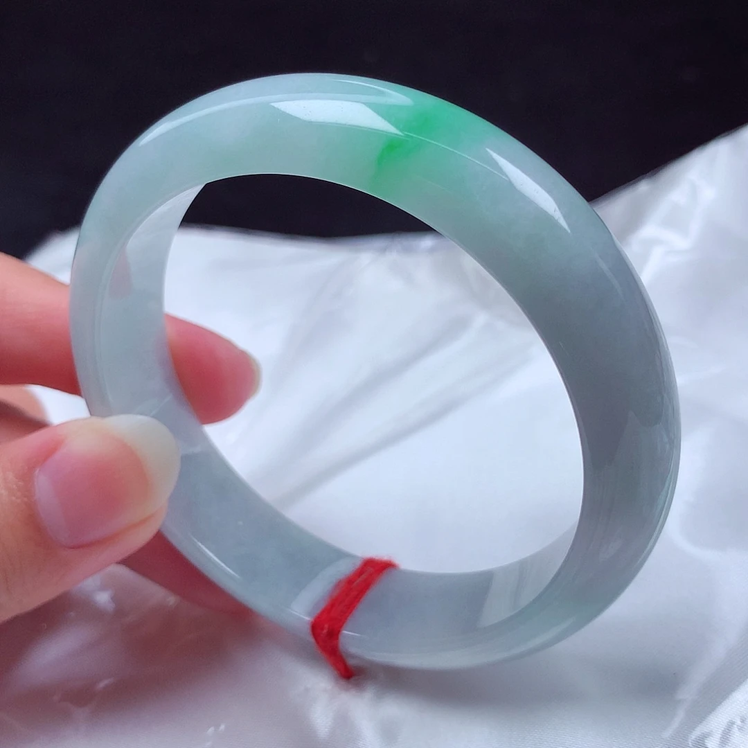 翡翠未镶嵌手镯58圈h073