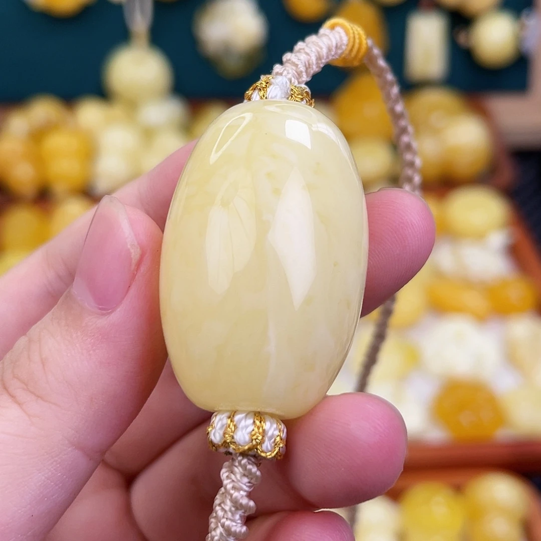 蜜蜡未镶嵌毛衣链蜜蜡