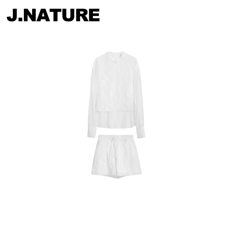 JUST NATURE ｜【SW原厂】新中式套装衬衫女轻奢国风假两件套装