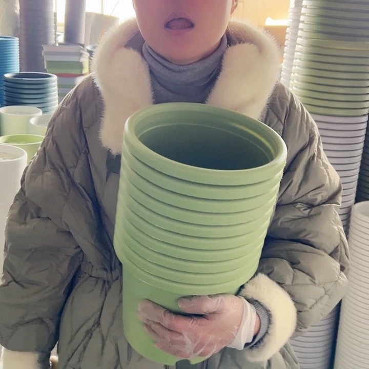 塑料四季盆3#果绿色10个无托