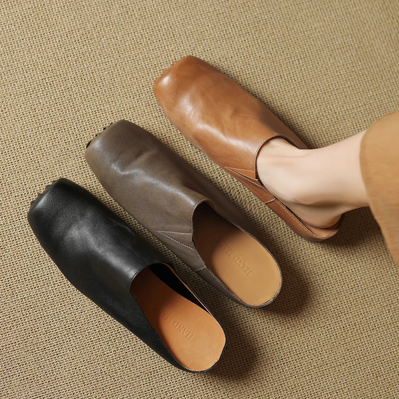 跟高4.5/34-40/百搭时尚气质休闲法式复古日常通勤粗跟洋气单鞋女