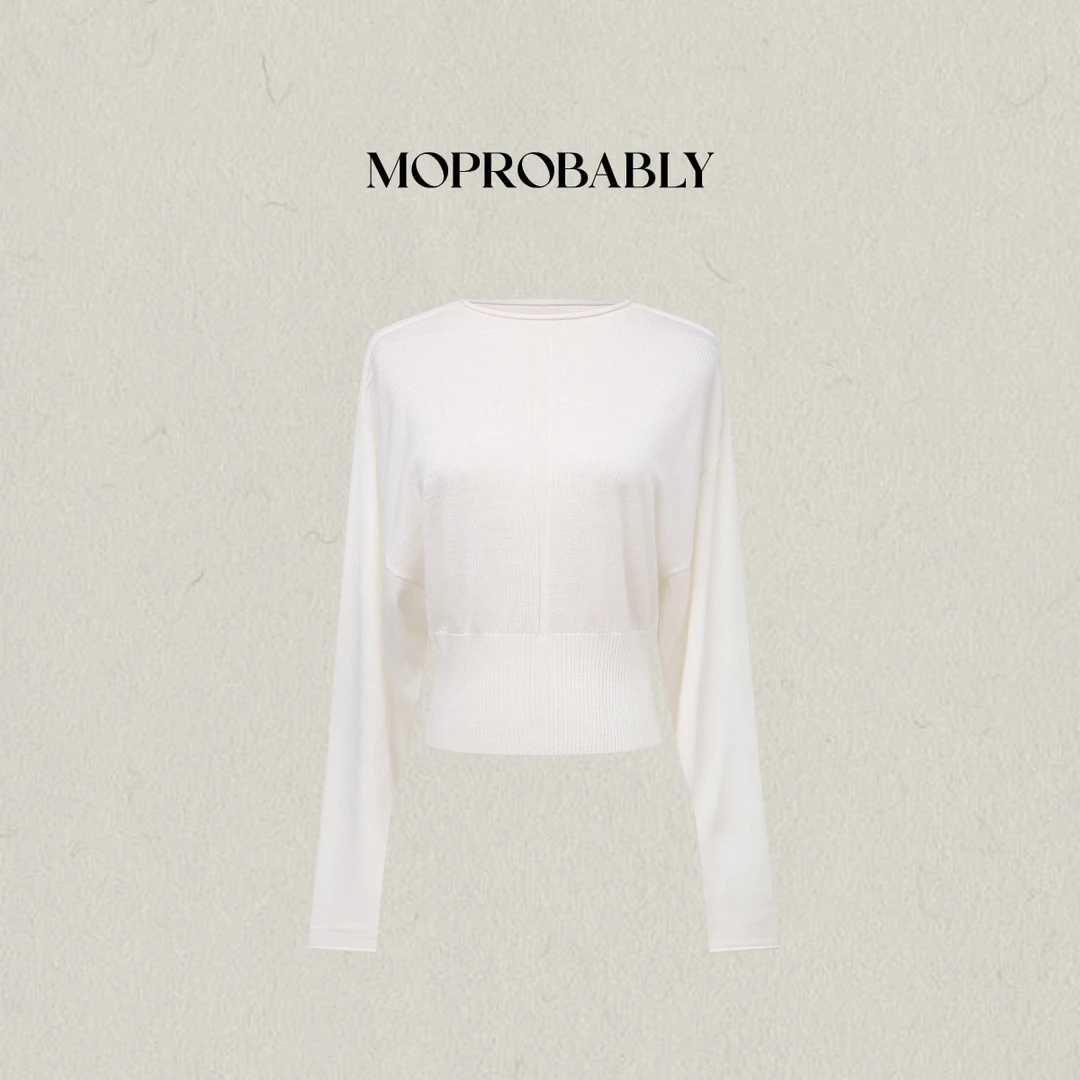 Moprobably李予诺「R&O」100%绵羊毛简约百搭套头针织毛衫L5376009