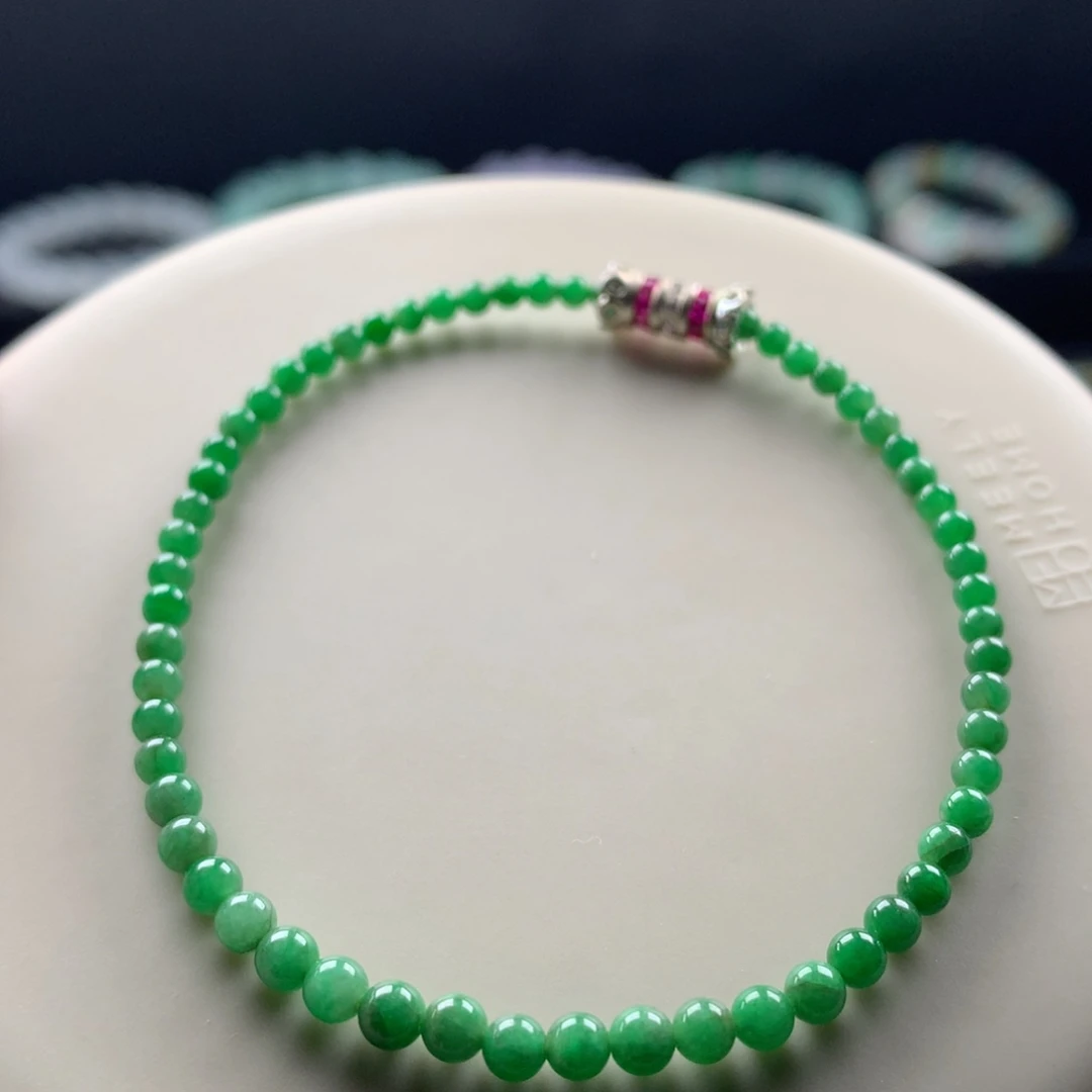 翡翠未镶嵌手链卡3.5