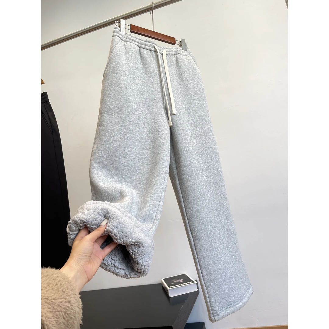 B零下过冬！仿羊羔绒内里！加绒加厚 可束口男女休闲裤 H7399 C10