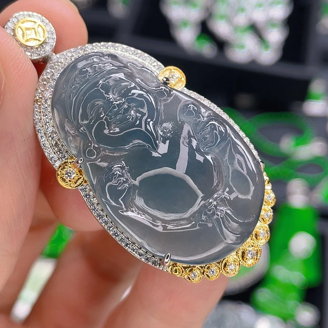 翡翠未镶嵌吊坠(不含链)